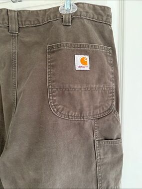 Carhartt Olive-Brown Cargo Work Pants